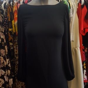 White House Black Market Pleated Sleeve Dress